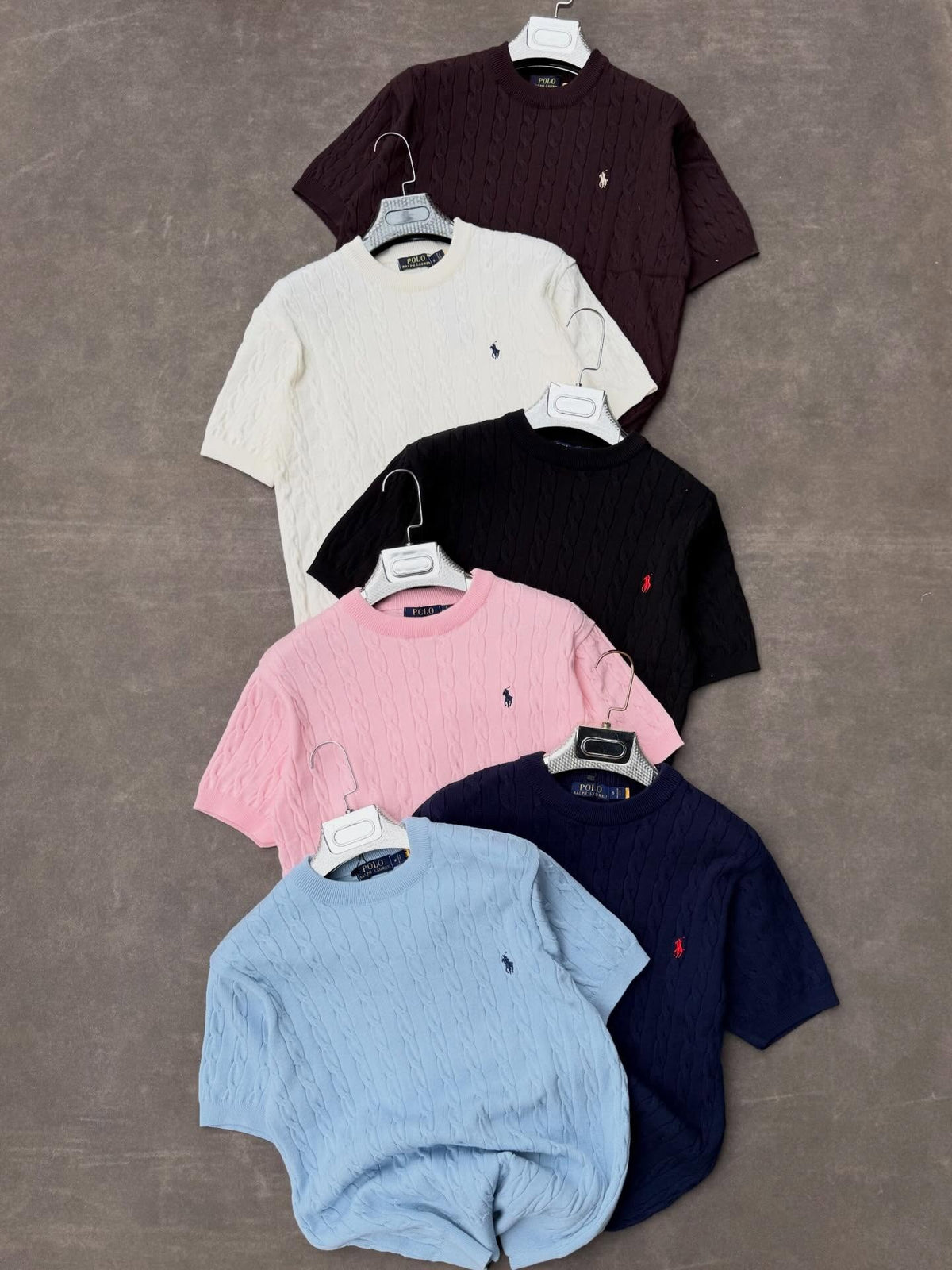 Men’s Premium Cable Knit T-Shirt – Modern Casual Luxury