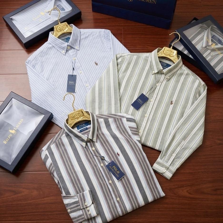 Classic Striped Button-Up Shirt Collection