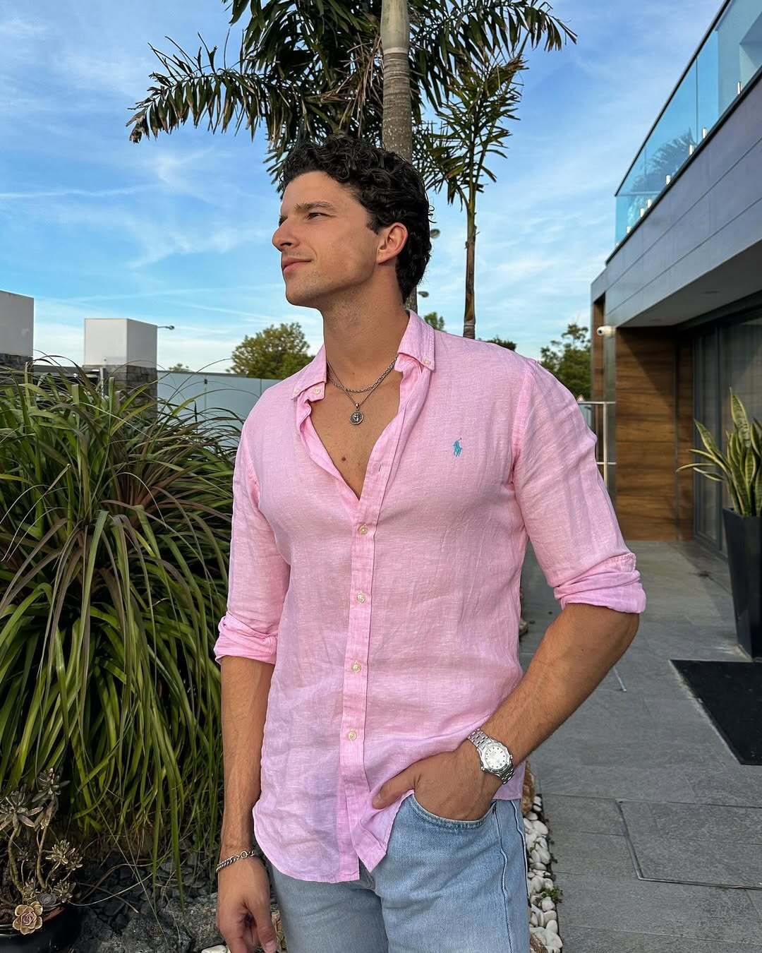Men’s Casual Linen Shirt – Elegant Breathable Long Sleeve Button-Up