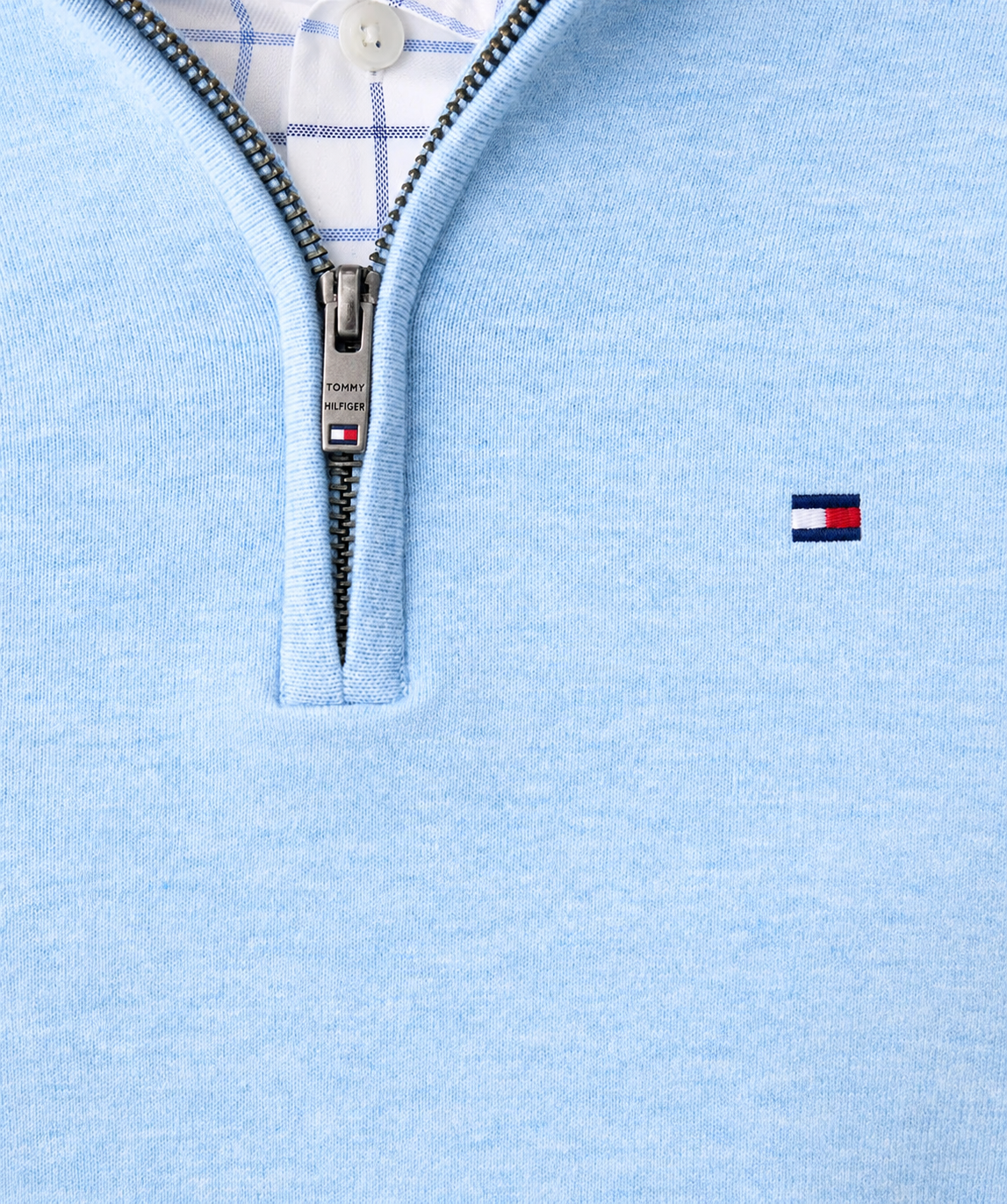 Quarter-Zip Sweater – Men's Heather Cotton Pullover