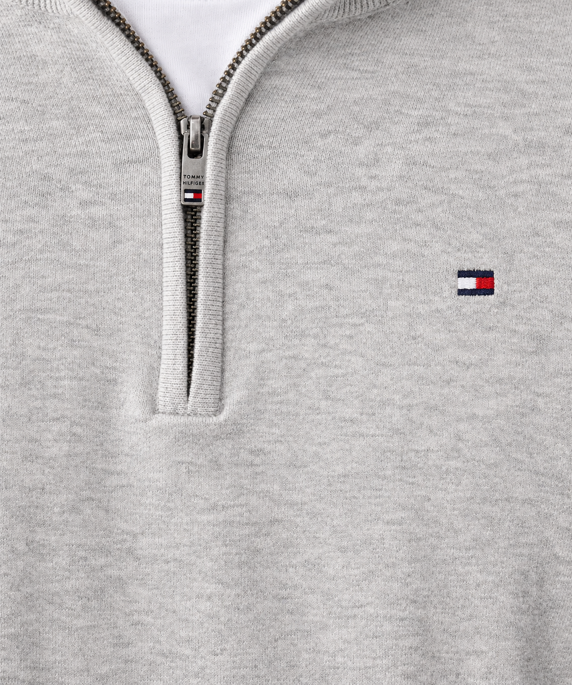 Quarter-Zip Sweater – Men's Heather Cotton Pullover