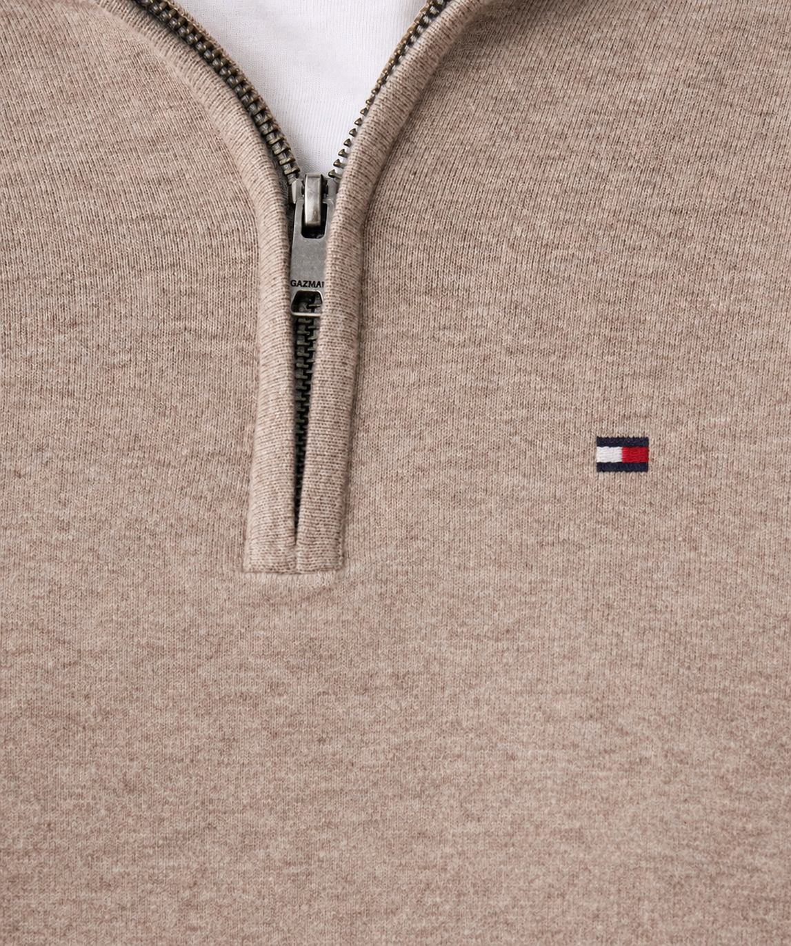 Quarter-Zip Sweater – Men's Heather Cotton Pullover