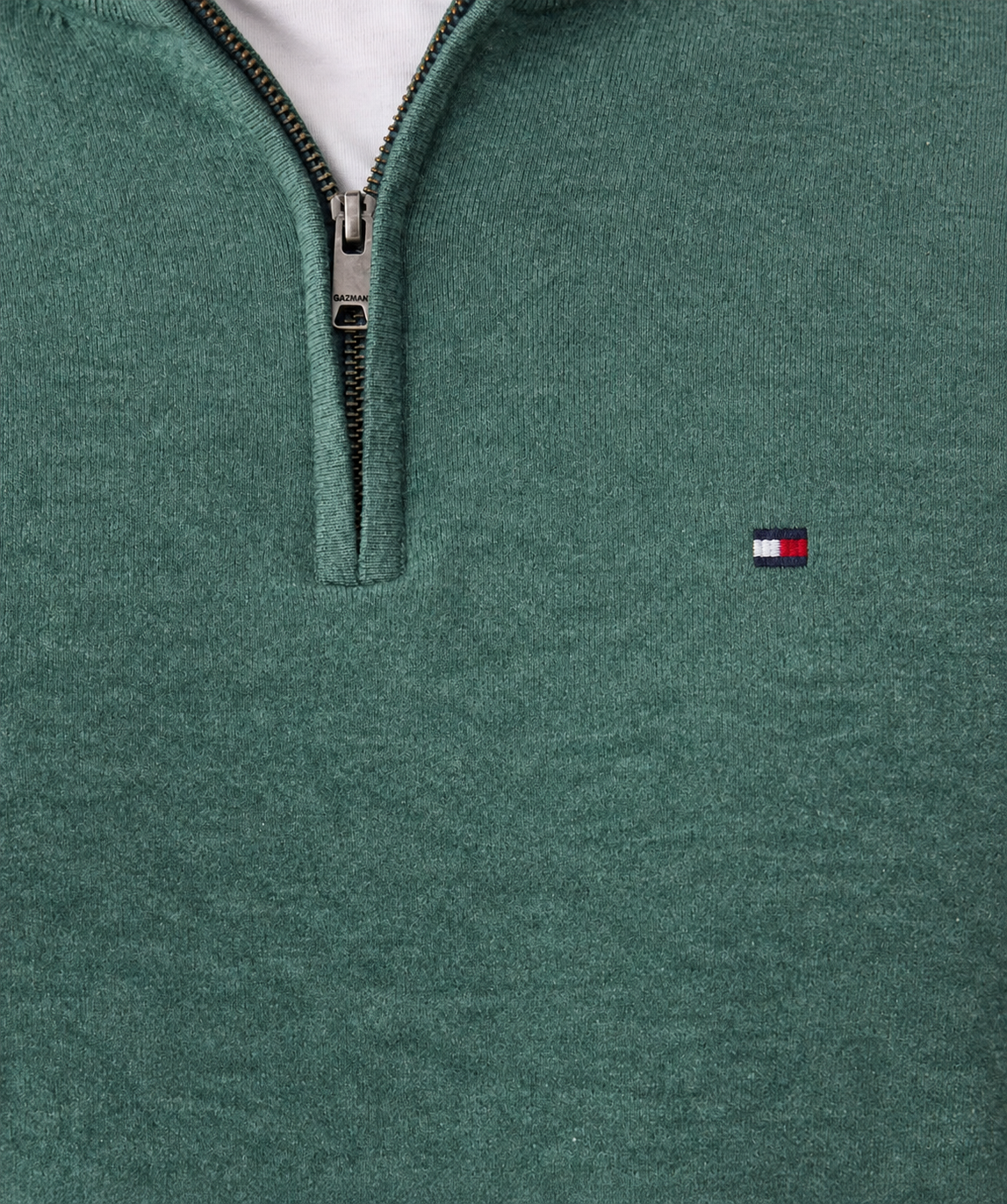 Quarter-Zip Sweater – Men's Heather Cotton Pullover