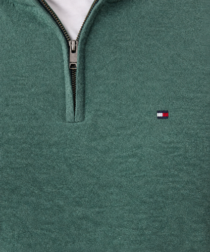 Quarter-Zip Sweater – Men's Heather Cotton Pullover