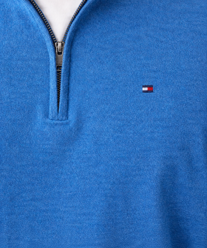Quarter-Zip Sweater – Men's Heather Cotton Pullover