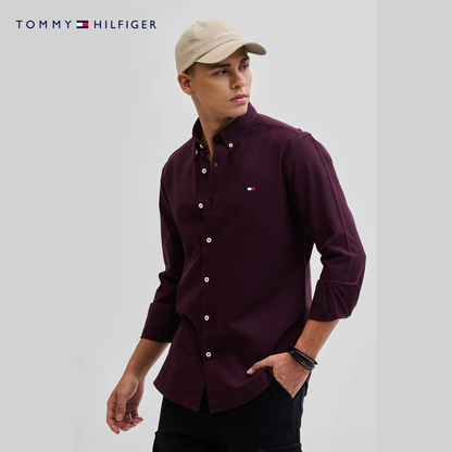 Men’s Slim Fit Button-Up Shirt – Elegant Long Sleeve Casual Shirt