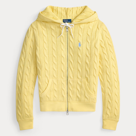 Women's Cable Knit Zip Hoodie