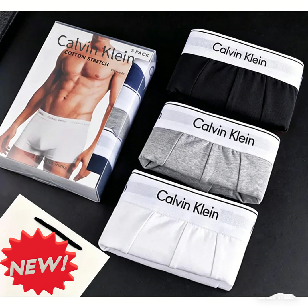 Men’s Cotton Stretch Boxer Briefs – Soft Comfort Underwear 3-Pack