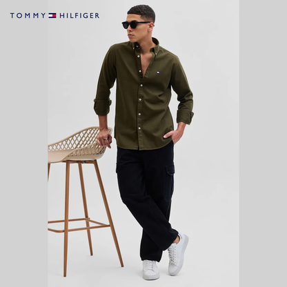 Men’s Slim Fit Button-Up Shirt – Elegant Long Sleeve Casual Shirt