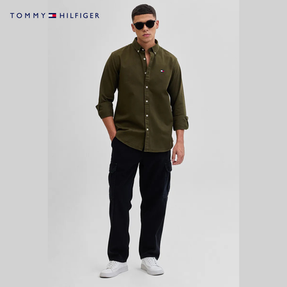 Men’s Slim Fit Button-Up Shirt – Elegant Long Sleeve Casual Shirt