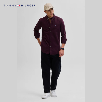 Men’s Slim Fit Button-Up Shirt – Elegant Long Sleeve Casual Shirt