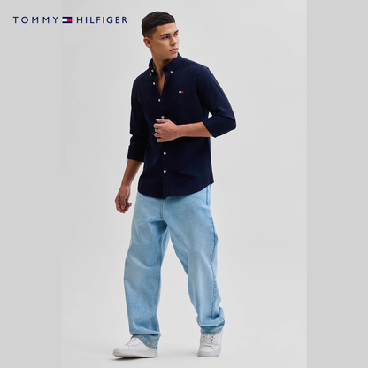 Men’s Slim Fit Button-Up Shirt – Elegant Long Sleeve Casual Shirt