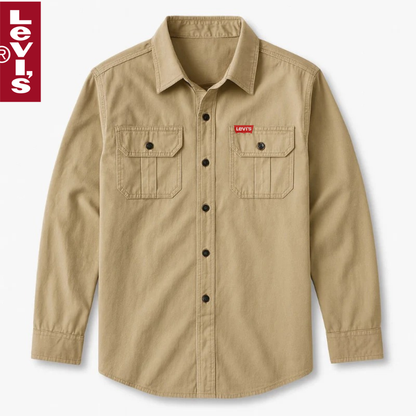 Men’s Utility Shirt Jacket – Military Style Button-Up Overshirt