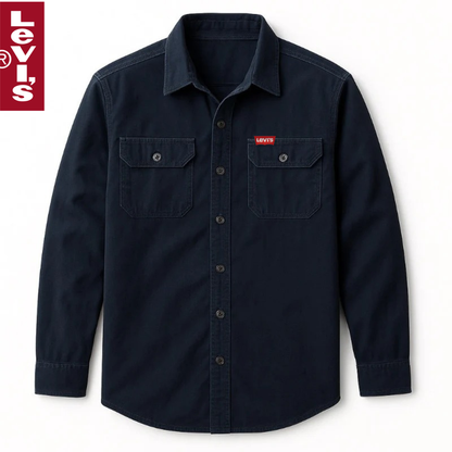 Men’s Utility Shirt Jacket – Military Style Button-Up Overshirt