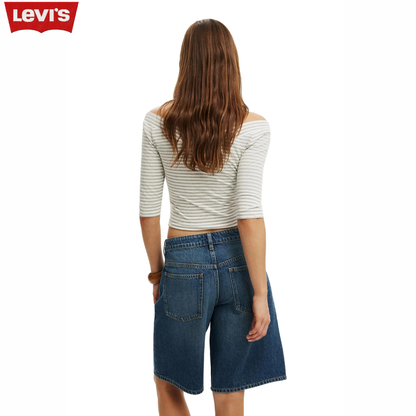 LVS Relaxed Fit Denim Bermuda Shorts