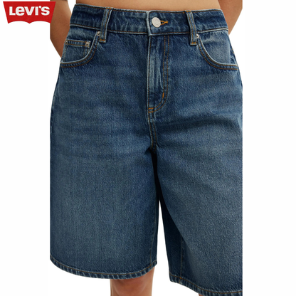 LVS Relaxed Fit Denim Bermuda Shorts