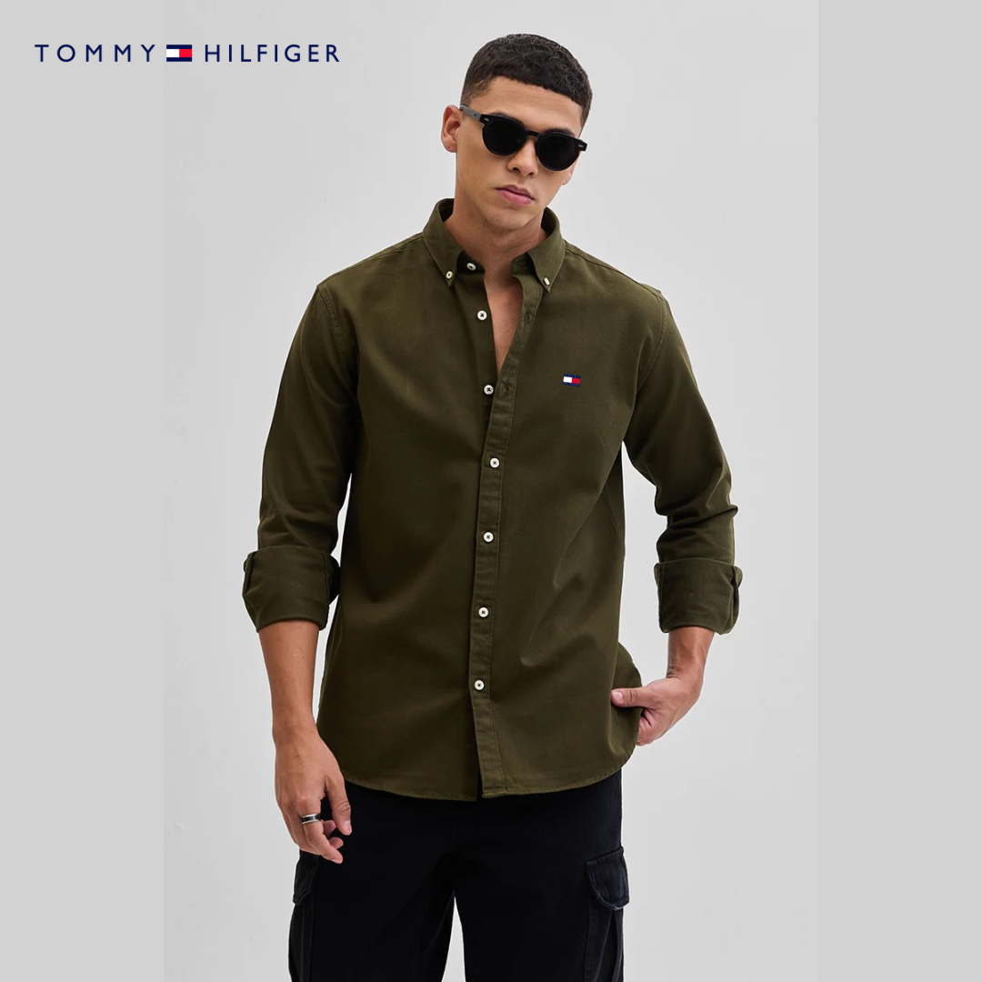 Men’s Slim Fit Button-Up Shirt – Elegant Long Sleeve Casual Shirt
