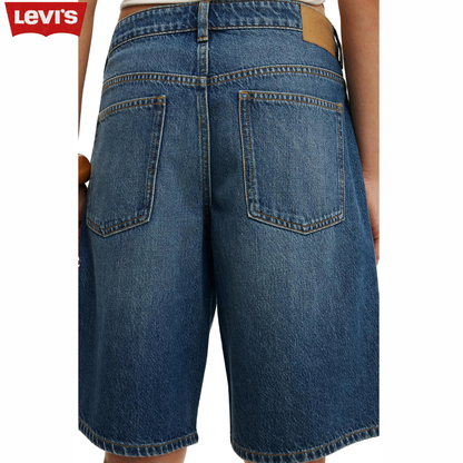 LVS Relaxed Fit Denim Bermuda Shorts