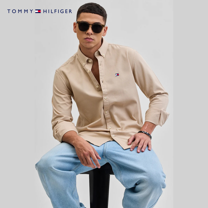 Men’s Slim Fit Button-Up Shirt – Elegant Long Sleeve Casual Shirt