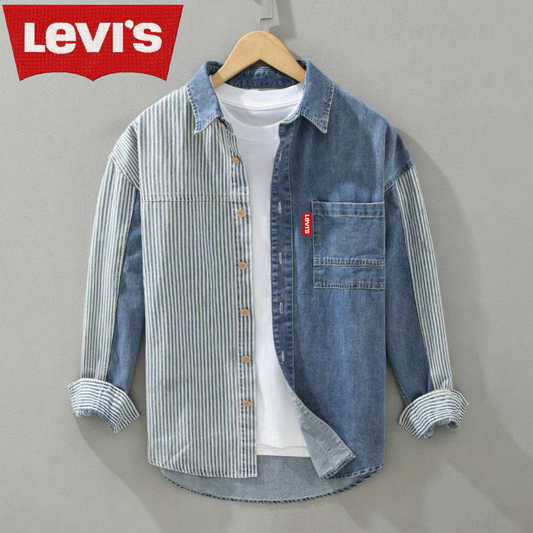 Striped Denim Shirt for a Trendy Look