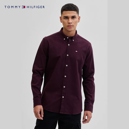Men’s Slim Fit Button-Up Shirt – Elegant Long Sleeve Casual Shirt