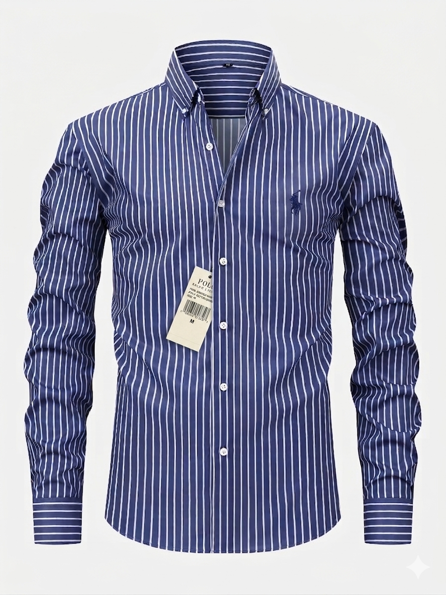 Classic Striped Button-Up Shirt
