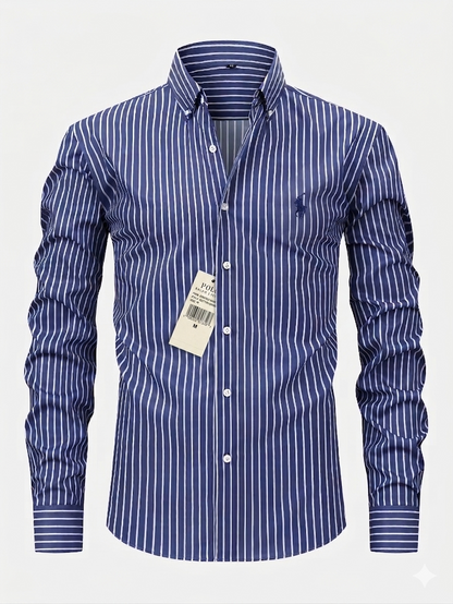 Classic Striped Button-Up Shirt
