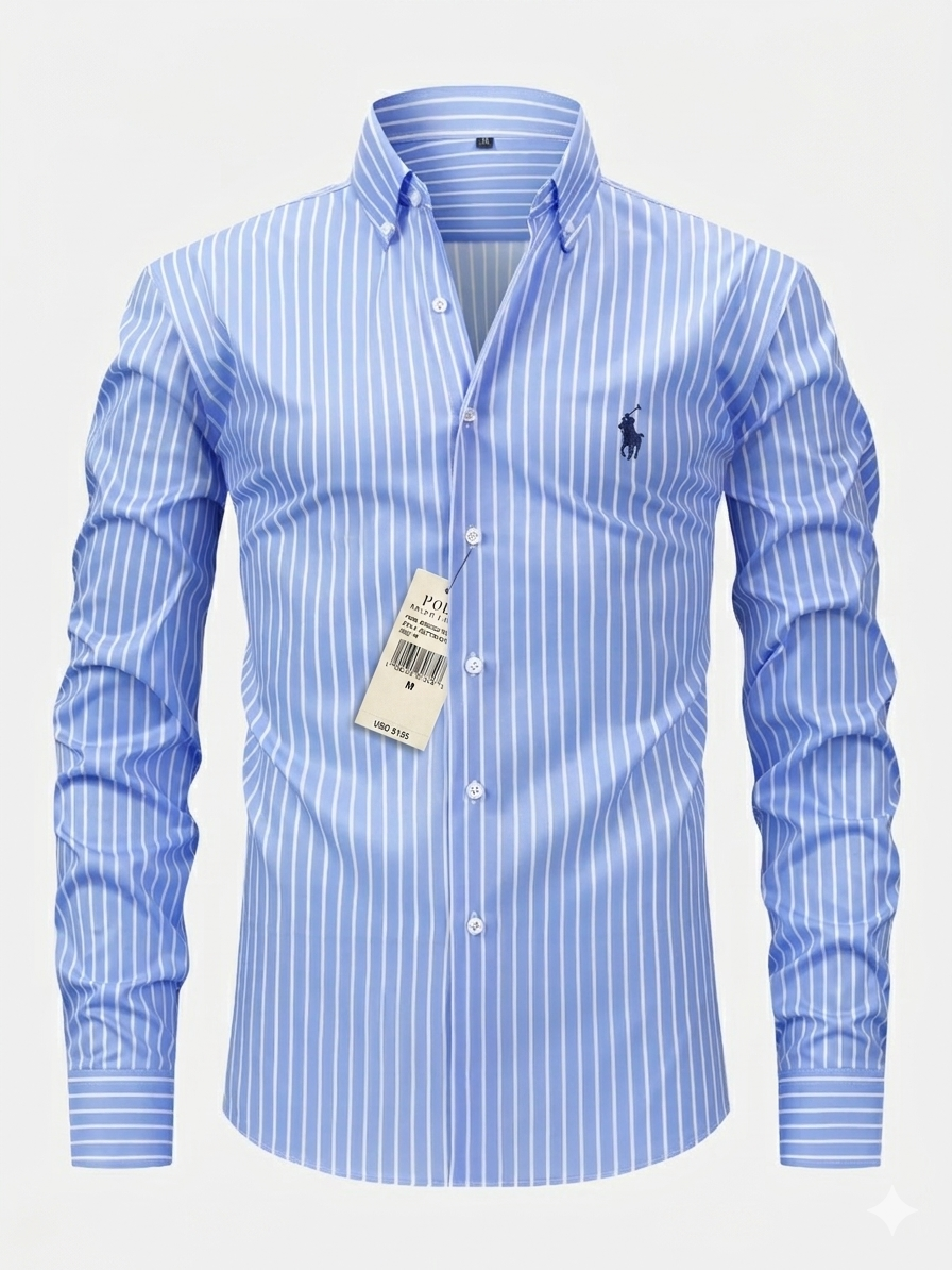 Classic Striped Button-Up Shirt