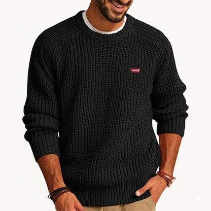 Men’s Premium Knit Sweater – Casual Warm Crew Neck Pullover
