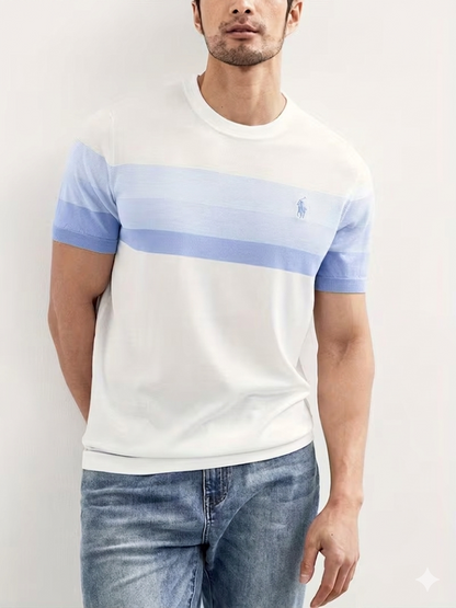 Men’s Premium Striped Knit T-Shirt – Casual Modern Style