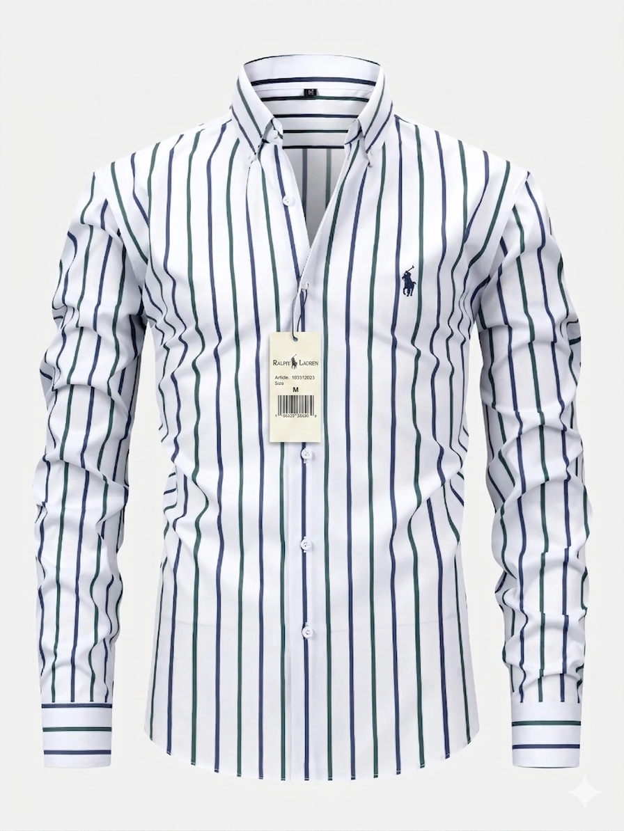 Classic Striped Button-Up Shirt