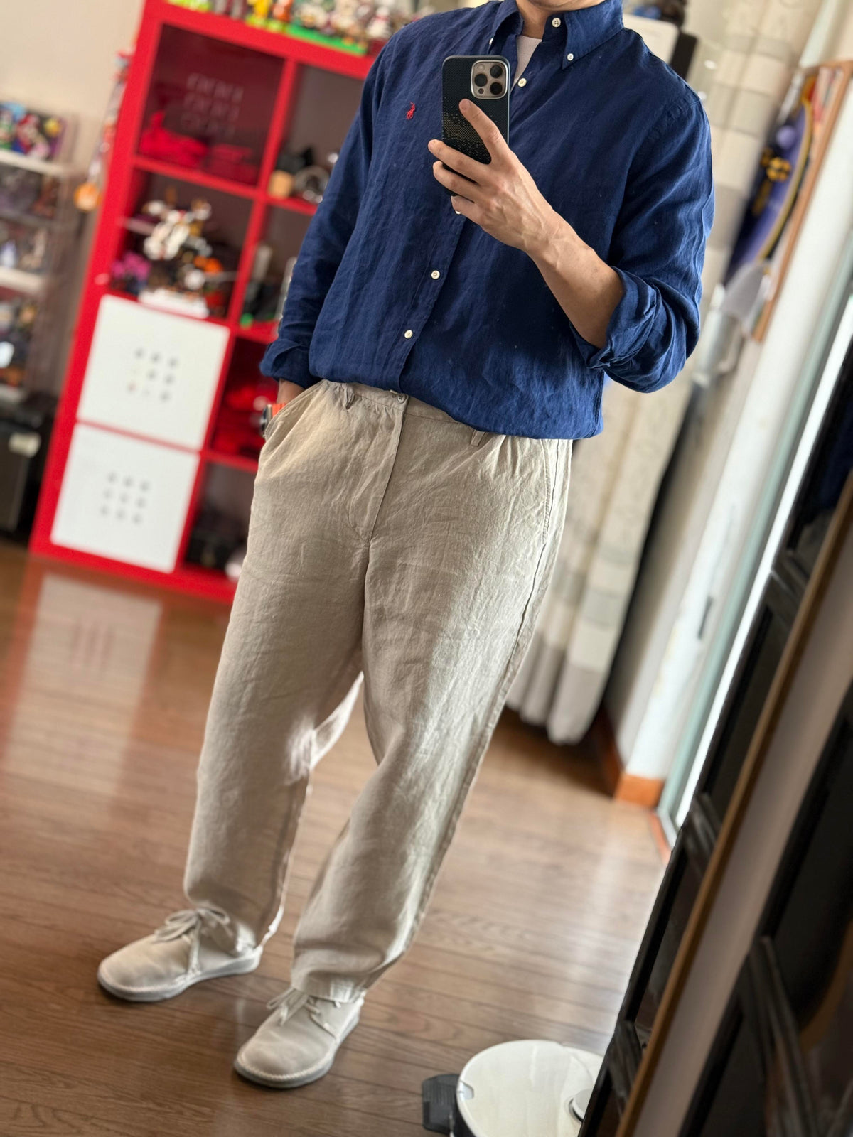 Men’s Casual Linen Shirt – Elegant Breathable Long Sleeve Button-Up