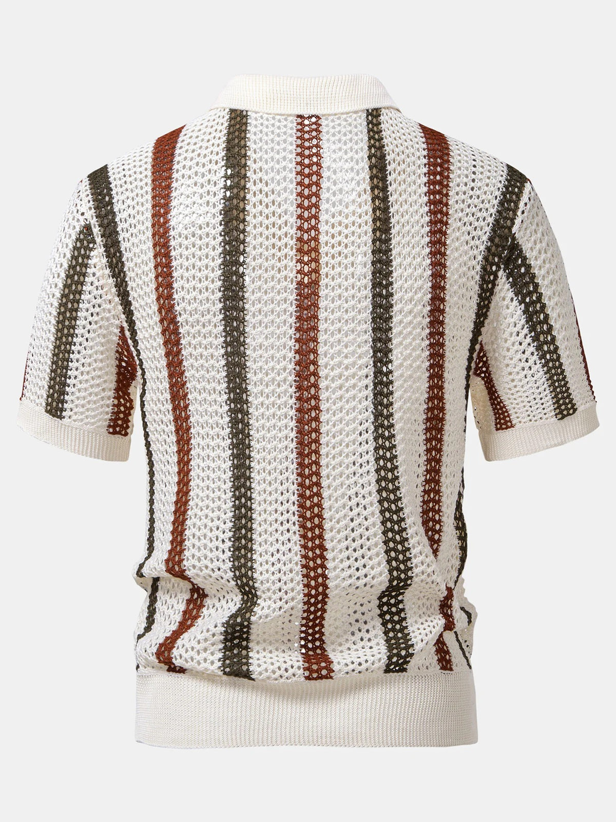 Men’s Summer Knit Set – Breathable Polo Shirt & Shorts Outfit