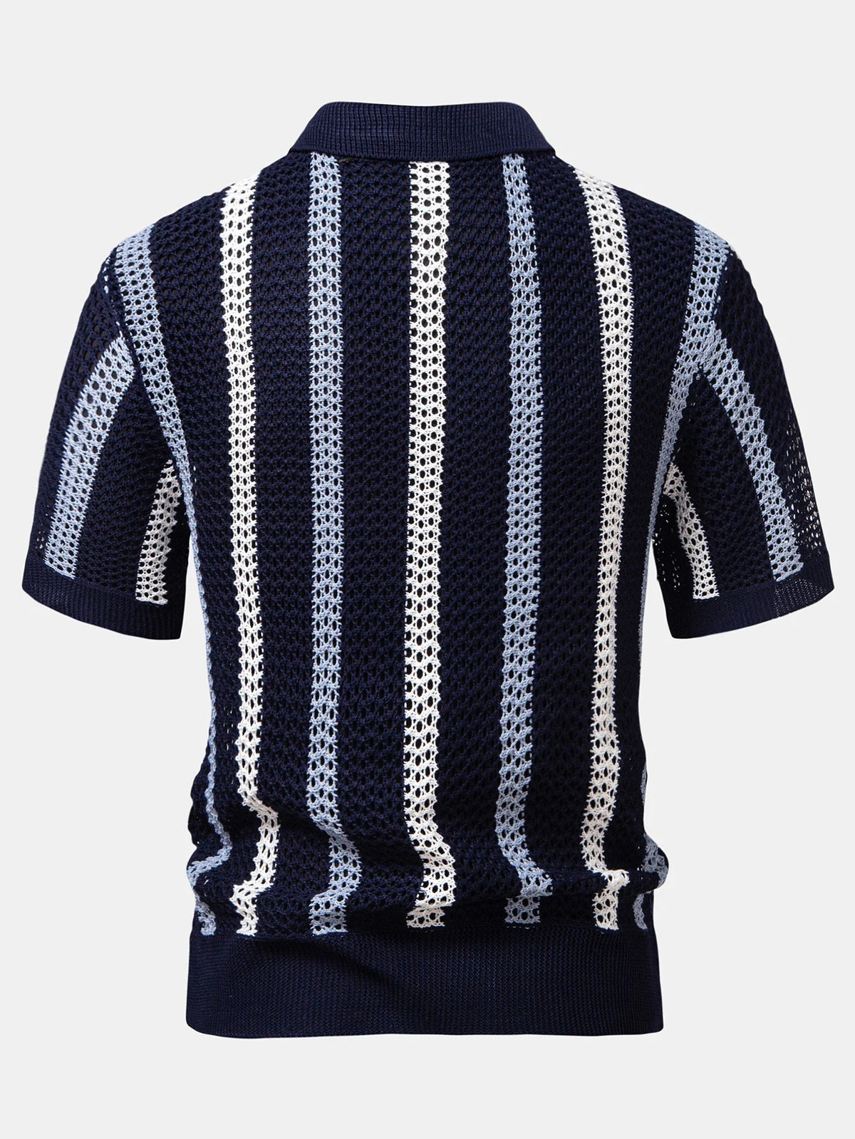 Men’s Summer Knit Set – Breathable Polo Shirt & Shorts Outfit