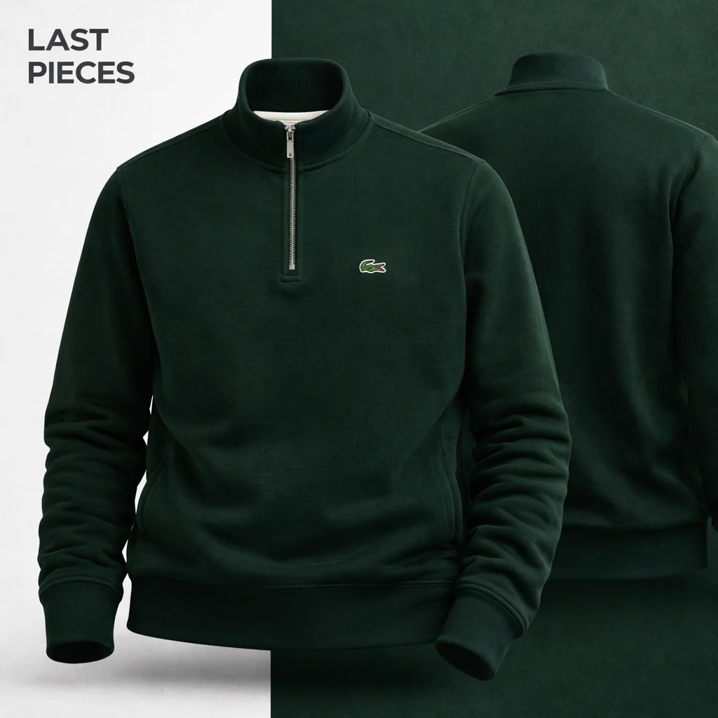 LC Men's Zip-Up High-Neck Sweatshirt