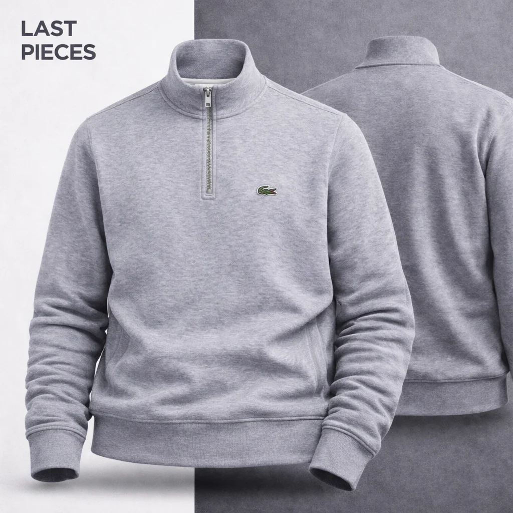 LC Men's Zip-Up High-Neck Sweatshirt