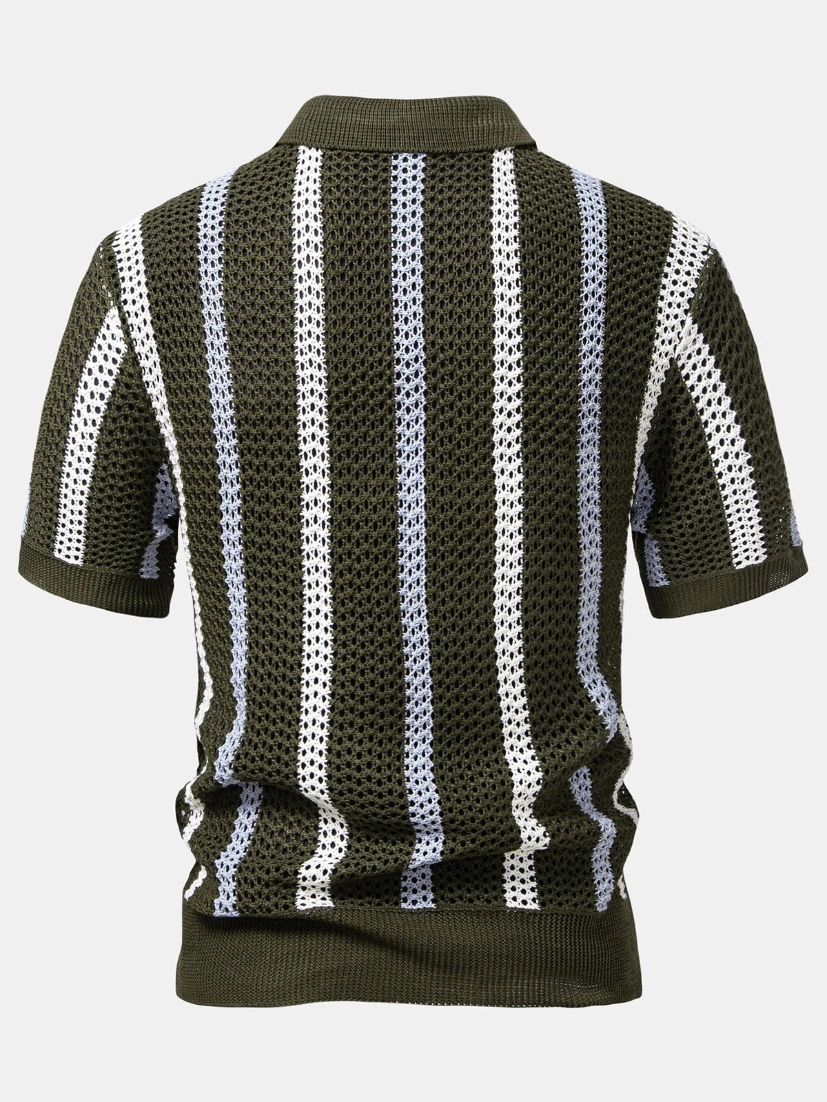 Men’s Summer Knit Set – Breathable Polo Shirt & Shorts Outfit