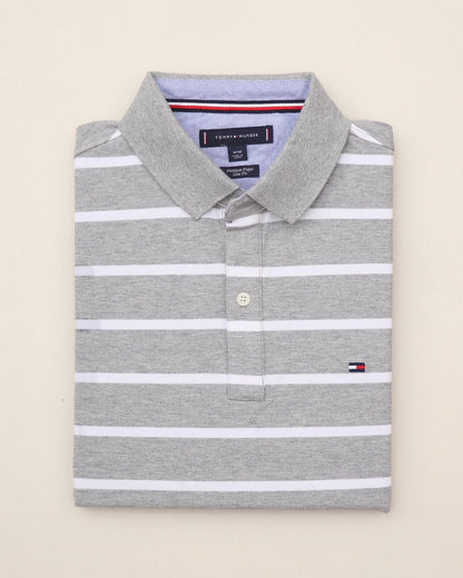 Men’s Premium Striped Polo Shirt – Casual Elegant Slim Fit