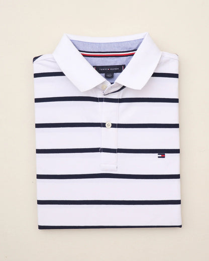 Men’s Premium Striped Polo Shirt – Casual Elegant Slim Fit