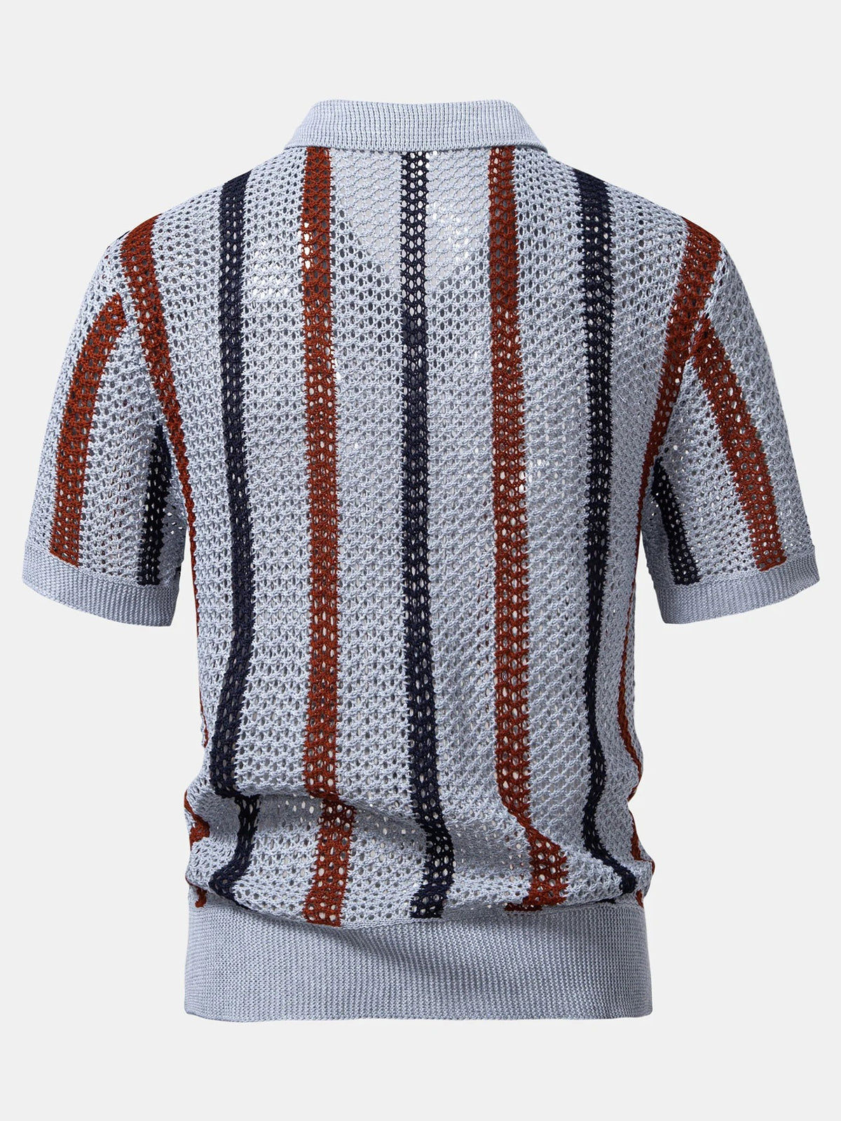 Men’s Summer Knit Set – Breathable Polo Shirt & Shorts Outfit
