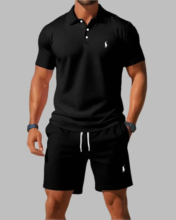 Men’s Sport Polo Set – Premium Polo Shirt & Shorts Matching Outfit