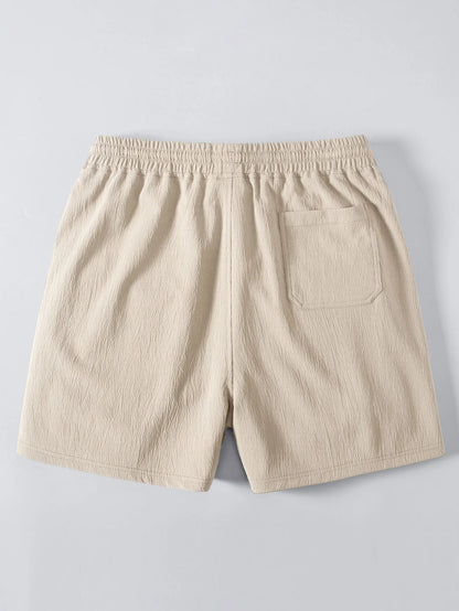 Men’s Summer Knit Set – Breathable Polo Shirt & Shorts Outfit