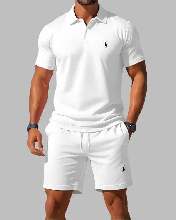 Men’s Sport Polo Set – Premium Polo Shirt & Shorts Matching Outfit