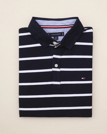 Men’s Premium Striped Polo Shirt – Casual Elegant Slim Fit