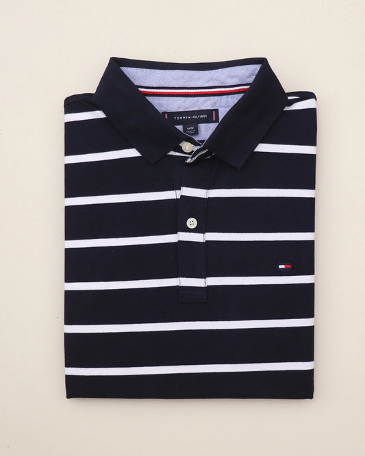 Men’s Premium Striped Polo Shirt – Casual Elegant Slim Fit