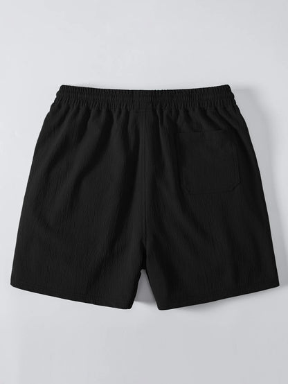Men’s Summer Knit Set – Breathable Polo Shirt & Shorts Outfit