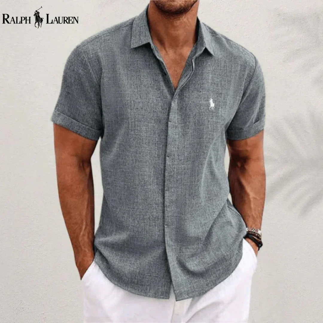 Men’s Casual Short Sleeve Shirt – Lightweight Breathable Summer Button-Up
