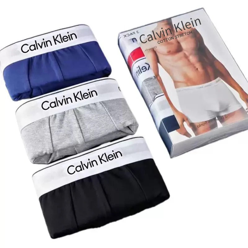 Men’s Cotton Stretch Boxer Briefs – Soft Comfort Underwear 3-Pack