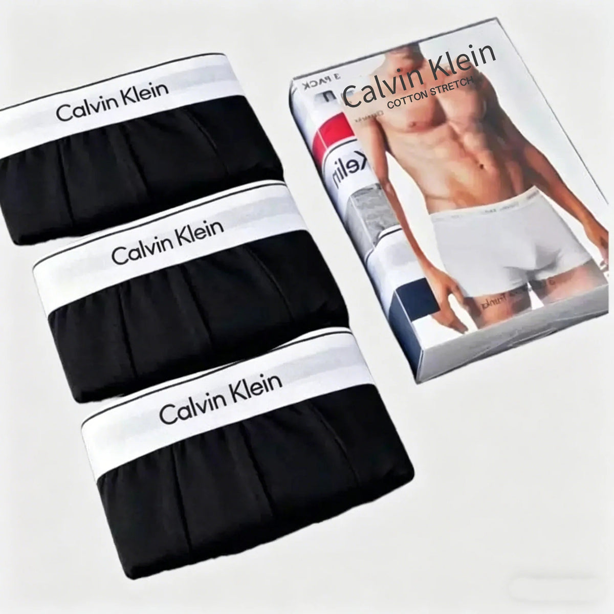 Men’s Cotton Stretch Boxer Briefs – Soft Comfort Underwear 3-Pack