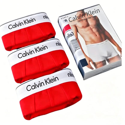 Men’s Cotton Stretch Boxer Briefs – Soft Comfort Underwear 3-Pack